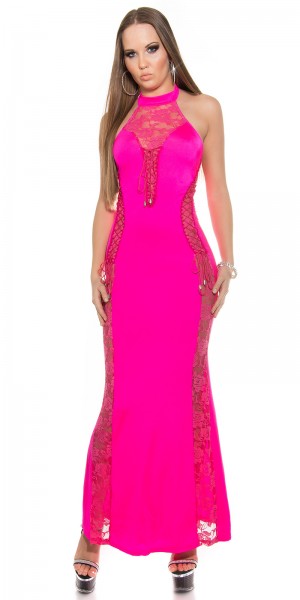 Koucla Sexy Neck-Kleid mit Spitzenstoff und geschnürt Meist gekauft