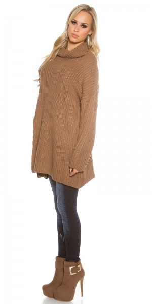 Koucla Trendy KouCla Oversize Rollkragen Strickpullover Fabrikpreis