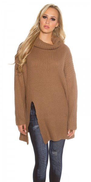 Koucla Trendy KouCla Oversize Rollkragen Strickpullover Fabrikpreis
