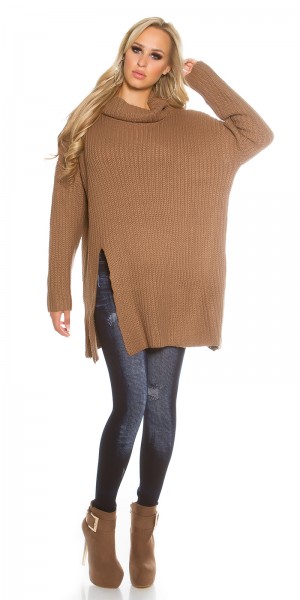 Koucla Trendy KouCla Oversize Rollkragen Strickpullover Fabrikpreis