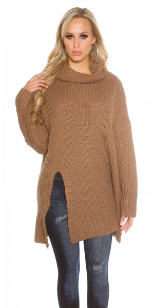 Koucla Trendy KouCla Oversize Rollkragen Strickpullover Fabrikpreis