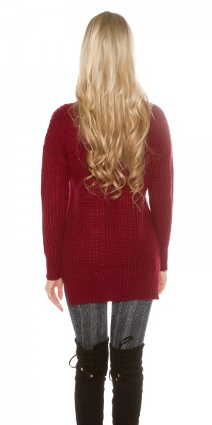Koucla Sexy KouCla Grobstrick Rollkragen Pulli mit Tasche Sonderangebot