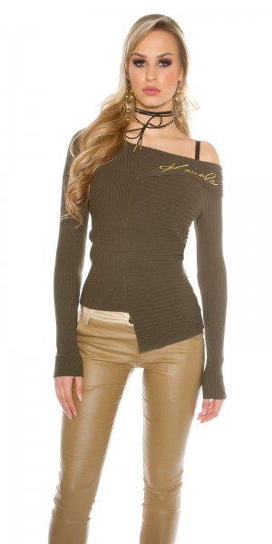Koucla Sexy KouCLa Ripp Pulli asymmetrisch Versandkostenfrei