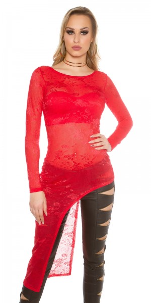 Koucla Sexy Koucla-Spitzenlangarmshirt mit Schnürung Flash Sale