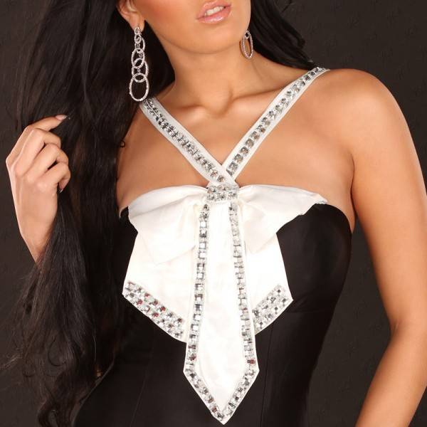 Koucla Sexy Party-Minikleid mit Schleife+Krawatte-Look Sonderangebote