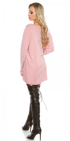 Koucla Trendy KouCla Oversize Pulli mit Mesh Kreuz Black Friday