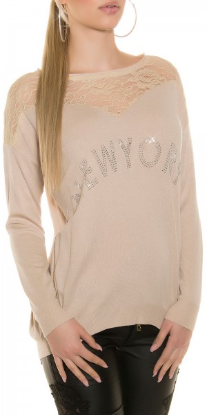 Koucla Trendy Koucla Pulli NEWYORK mit Strass Weihnachtsangebot