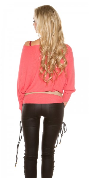 Koucla Trendy Koucla Fledermausärmelpullover mit Spitze Osterangebot