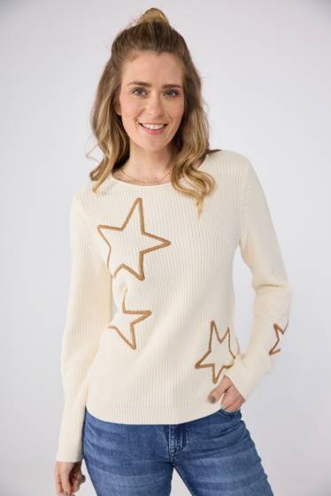 Lieblingsstück Sternenstick-Pullover Flash Sale