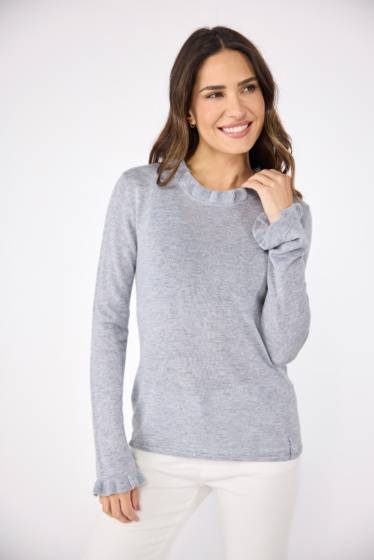 Lieblingsstück Pullover mit Rüschen-Details am Ausschnitt Blitzangebot