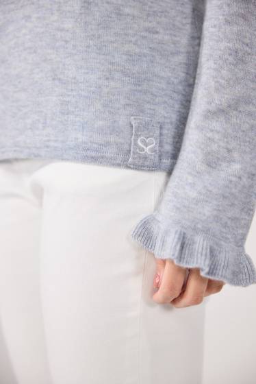 Lieblingsstück Pullover mit Rüschen-Details am Ausschnitt Blitzangebot