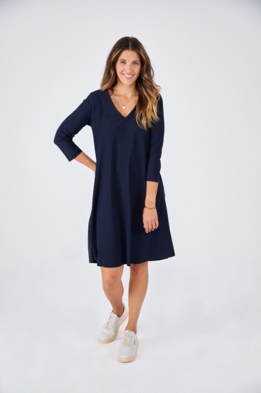 Lieblingsstück Dreiviertelarm-Kleid in Dunkelblau Super Sparpreis