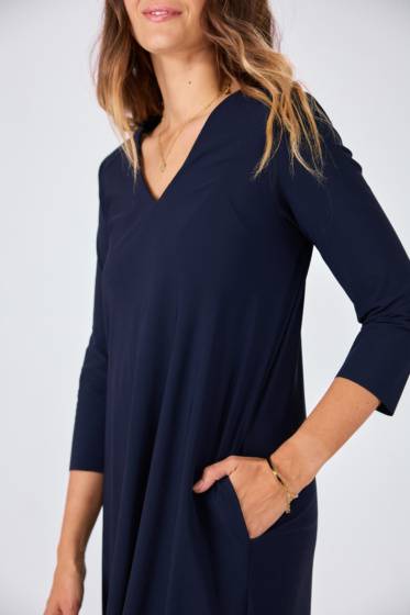 Lieblingsstück Dreiviertelarm-Kleid in Dunkelblau Super Sparpreis