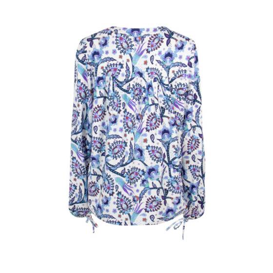 Lieblingsstück Print Bluse mit Bindebändern am Arm Letzte 3 Tage