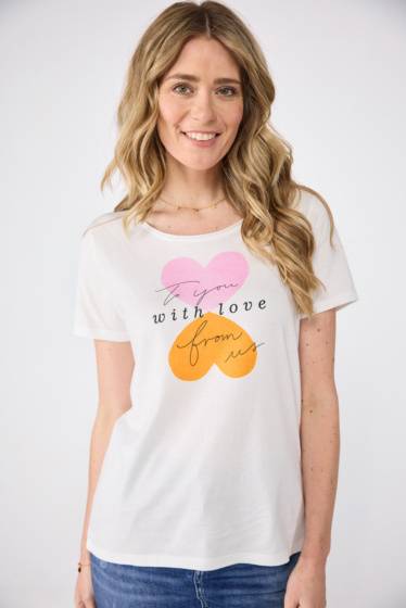 Lieblingsstück Shirt mit Herz-Frontmotivprint Letzter Tag