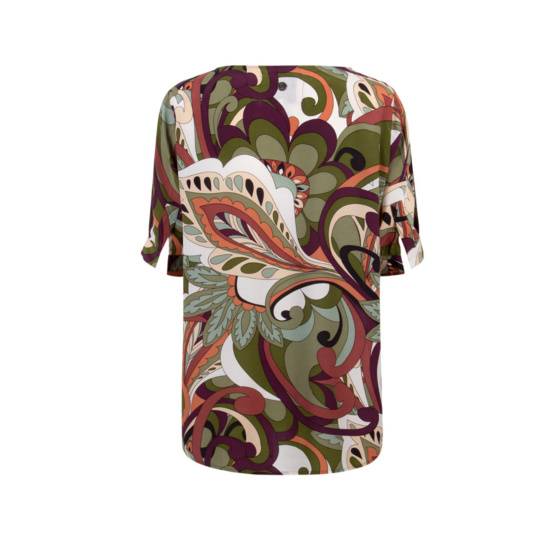 Lieblingsstück Bedruckte Bluse mit weitem Halbarm Zeitbegrenzte Promotion