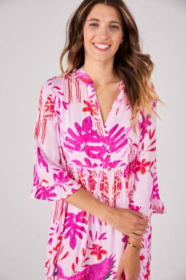 Lieblingsstück 3/4 Arm Kleid mit floralem Print Vierteljährliche Förderung
