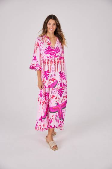 Lieblingsstück 3/4 Arm Kleid mit floralem Print Vierteljährliche Förderung