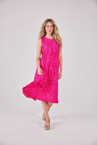 Lieblingsstück Ärmelloses Kleid mit Blumenprint Riesige Rabatte