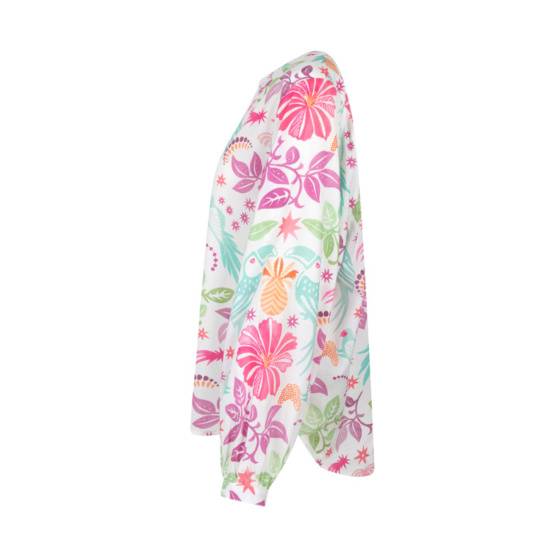 Lieblingsstück Bluse mit Puffärmel und Paradise Print Begrenzt auf 3 Tage