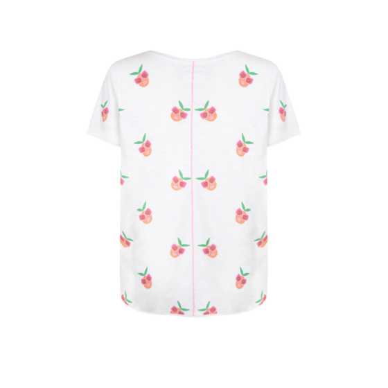 Lieblingsstück T-Shirt mit Allover Pfirsichmotiv Limitierter Zeitrabatt