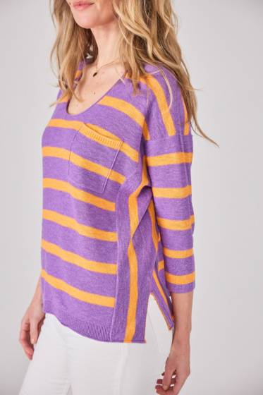 Lieblingsstück Pullover Brusttasche und Streifen Black Friday