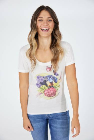 Lieblingsstück T-Shirt mit Frontmotiv Dackel Weihnachtsangebot