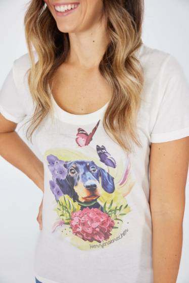 Lieblingsstück T-Shirt mit Frontmotiv Dackel Weihnachtsangebot