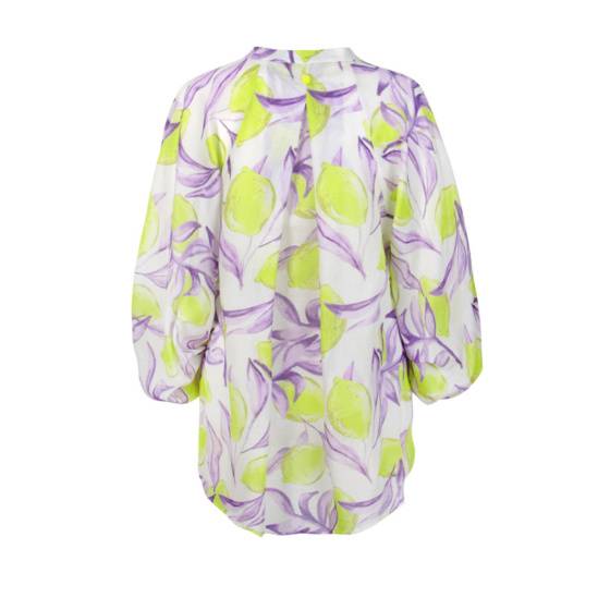 Lieblingsstück Bluse mit Stehkragen und Lemon Print Blitzangebot