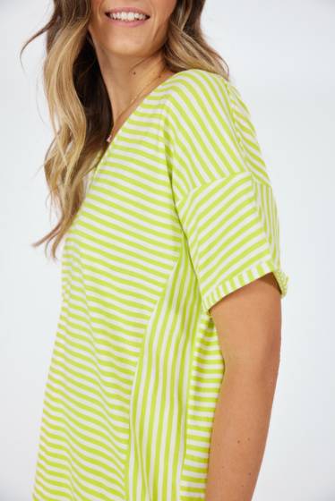 Lieblingsstück Halbarm T-Shirt mit Streifen Lime Neuheiten