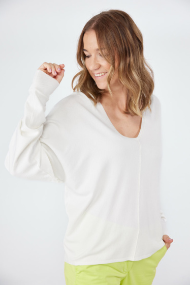 Lieblingsstück Pullover mit Mittelnaht und Cut Out Tägliche Deals