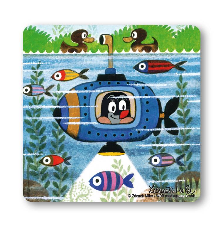 Logoshirt Der kleine Maulwurf - Im U-Boot - Untersetzer