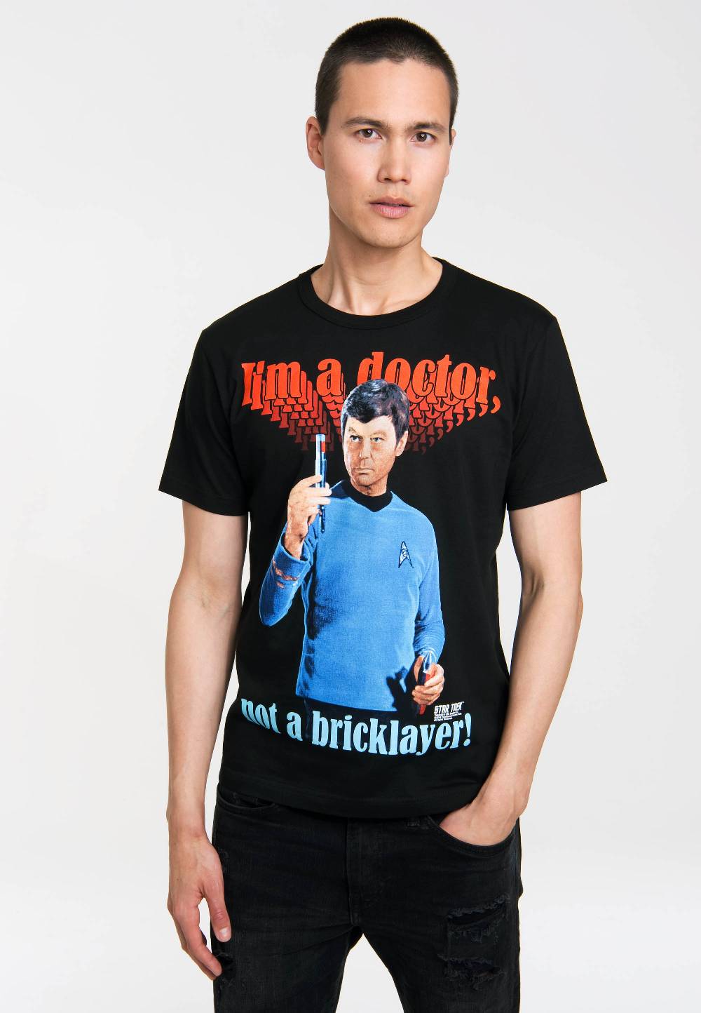 Logoshirt Star Trek - Dr. McCoy - I'm A Doctor Not A Bricklayer - T-Shirt Print - Herren VIP-Rabatte
