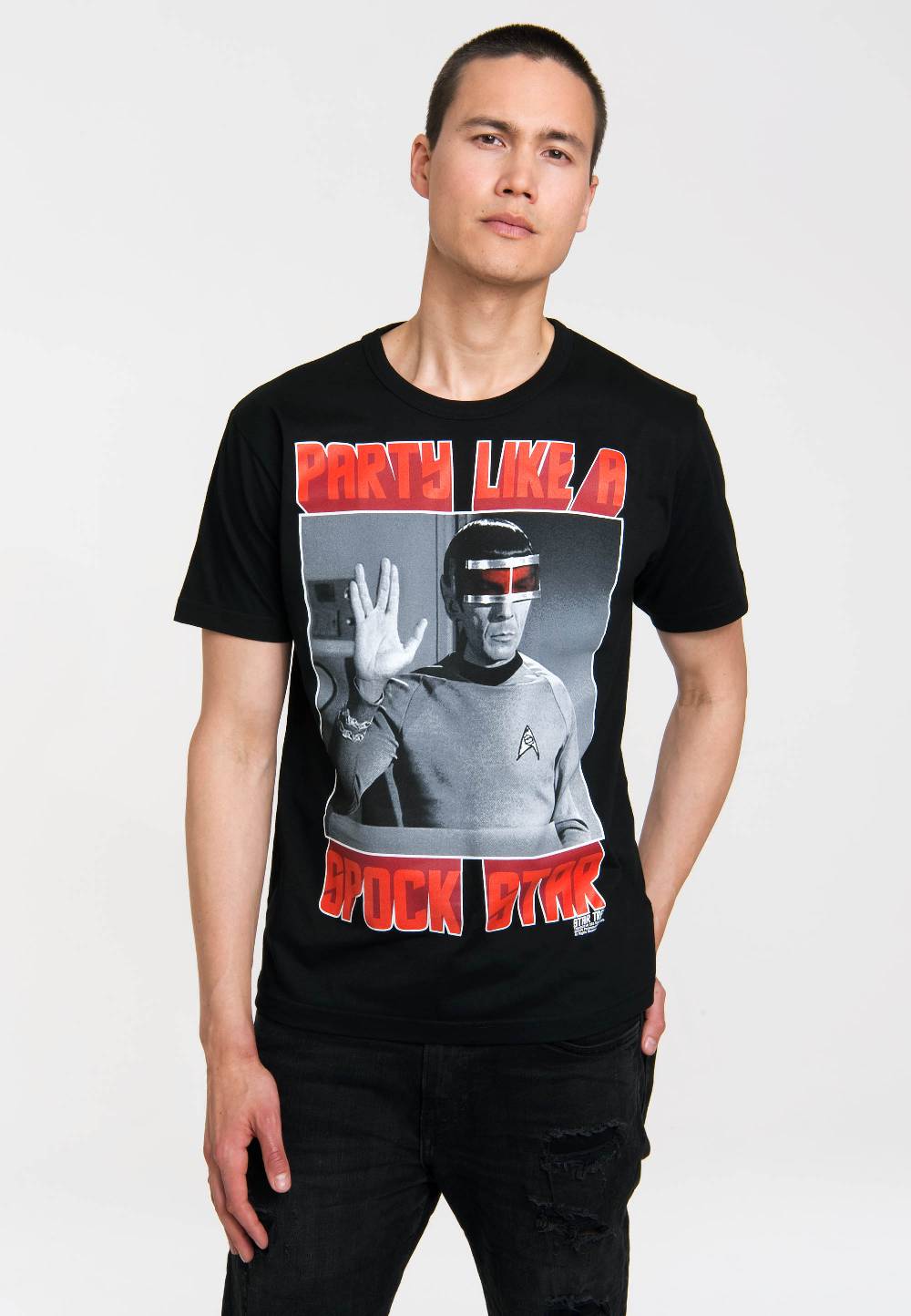 Logoshirt Star Trek - Spock - Party Like A Spock Star - T-Shirt Print - Herren Tiefpreis