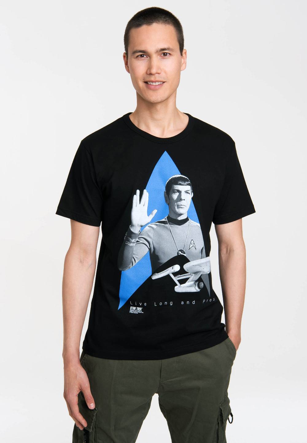 Logoshirt Star Trek - Spock - USS Enterprise Logo - T-Shirt Print - Herren Wochenangebot
