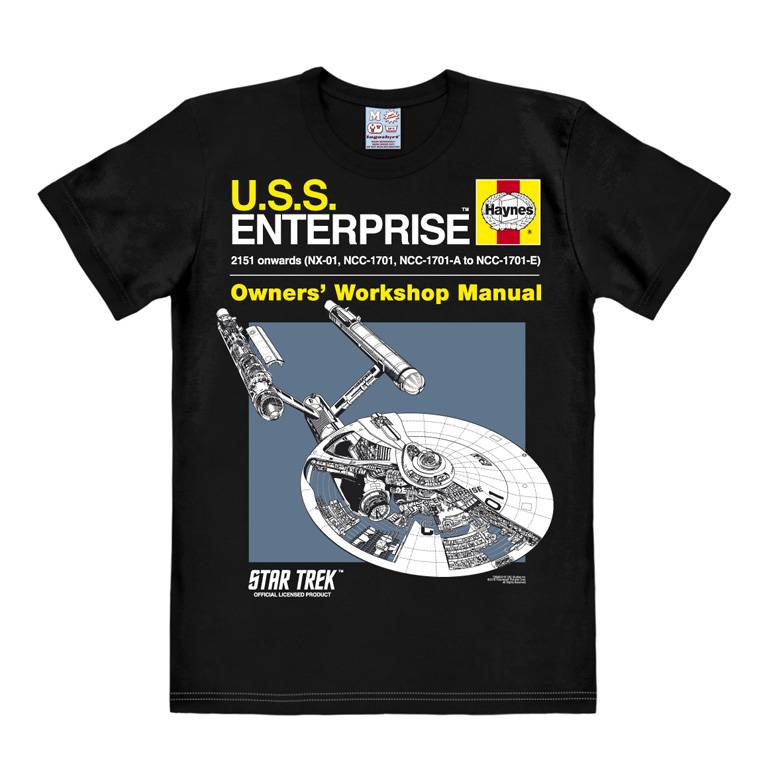 Logoshirt Star Trek - USS Enterprise - Haynes Workshop Manual - T-Shirt Print - Damen