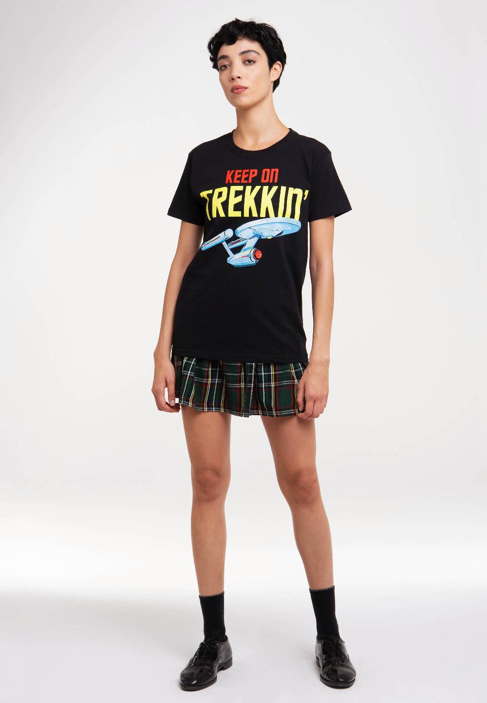 Logoshirt Star Trek - USS Enterprise - Keep On Trekkin' - T-Shirt Print Black Friday Preise