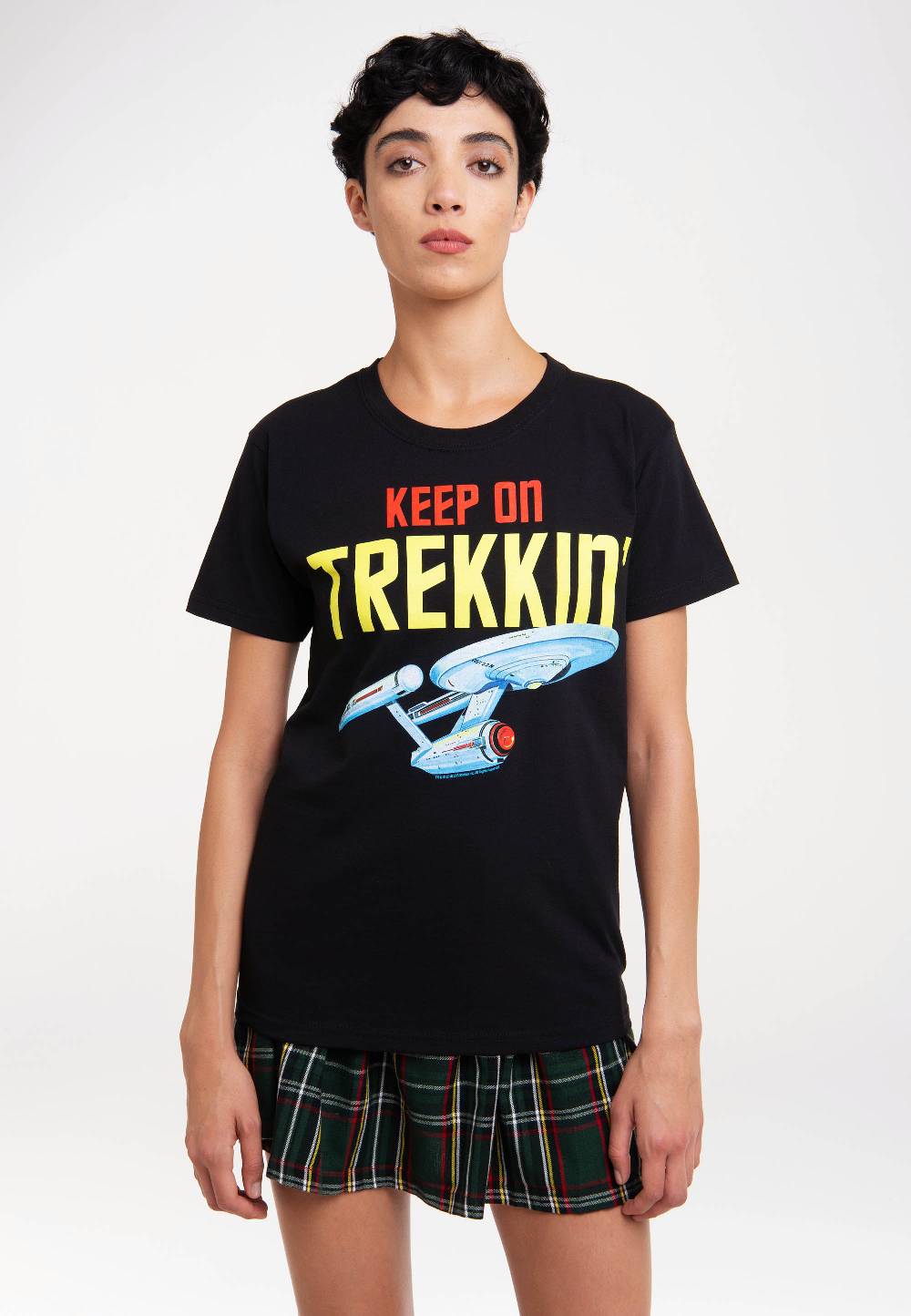 Logoshirt Star Trek - USS Enterprise - Keep On Trekkin' - T-Shirt Print Black Friday Preise