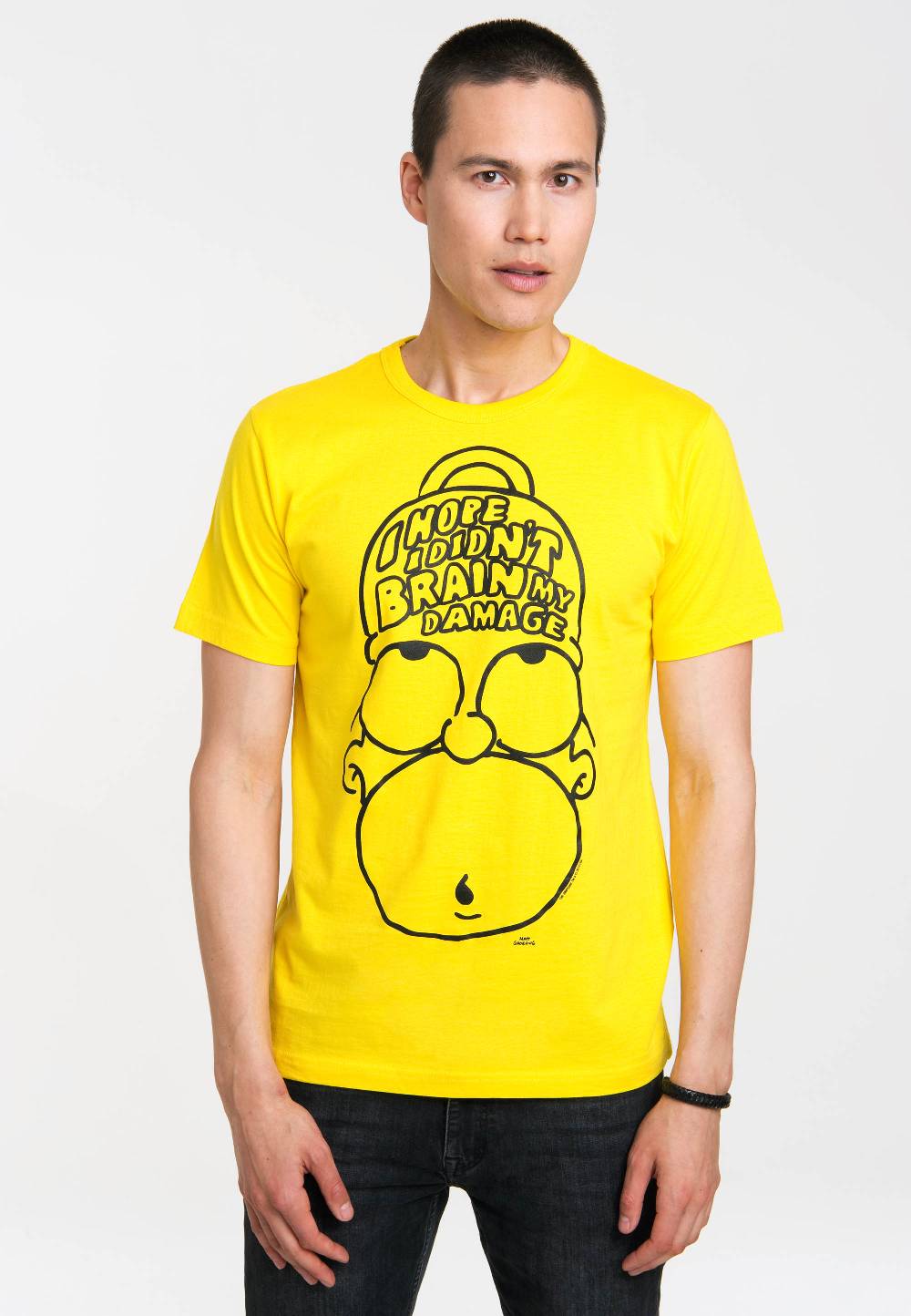 Logoshirt The Simpsons - Homer Simpson - Brain My Damage - T-Shirt Print - Herren zollfrei