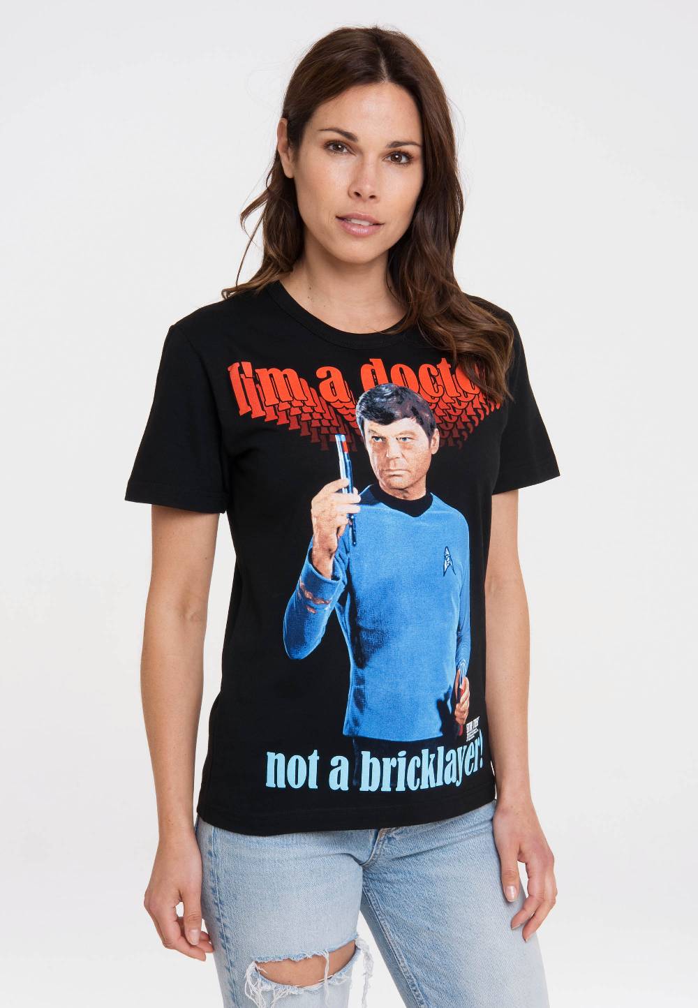 Logoshirt Star Trek - Dr. McCoy - I'm A Doctor Not A Bricklayer - T-Shirt Print - Damen Rabatte dieses Monats