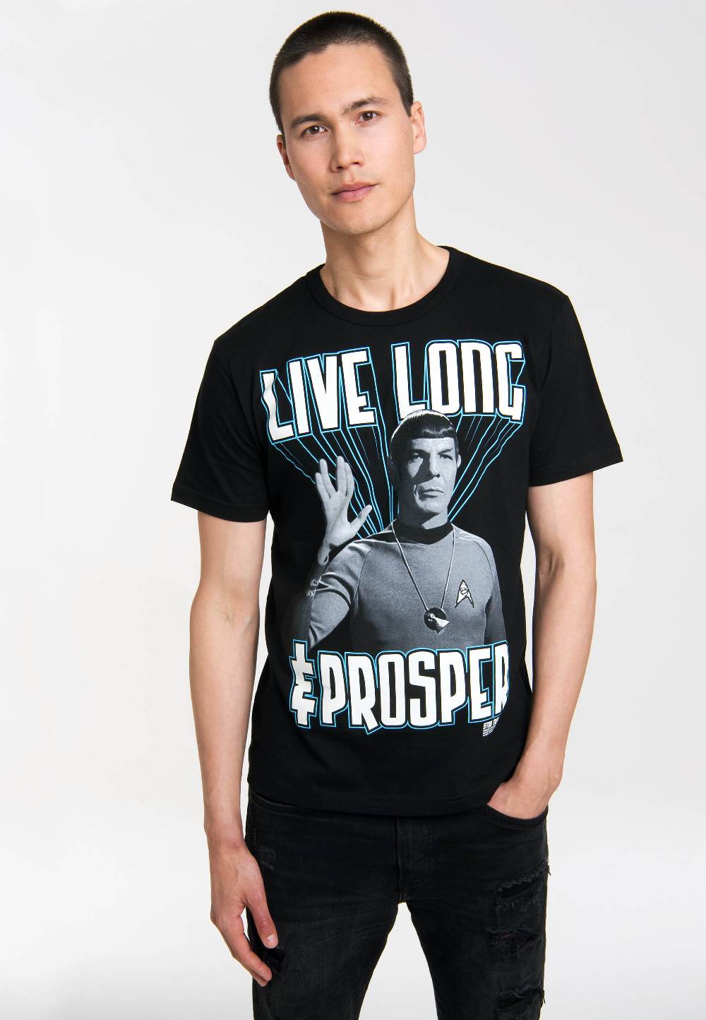 Logoshirt Star Trek - Spock - Live Long And Prosper - T-Shirt Print - Herren 2025