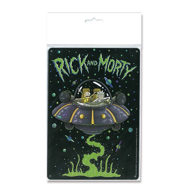 Logoshirt Rick & Morty - Raumschiff - Blechschild A5 Bis zu 50% Rabatt