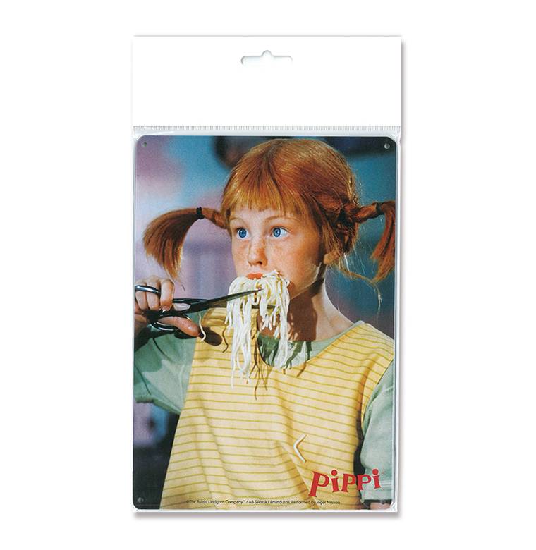 Logoshirt Pippi Langstrumpf - Spaghetti - Blechschild A5 Riesige Rabatte