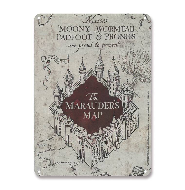 Logoshirt Harry Potter - The Marauder's Map - Blechschild A5