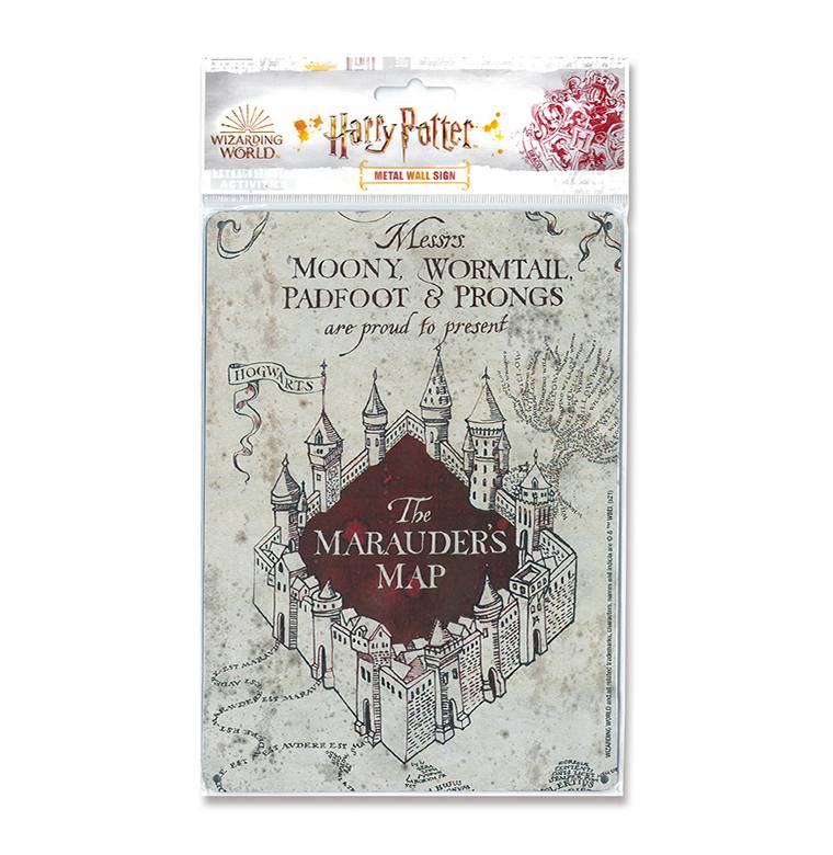 Logoshirt Harry Potter - The Marauder's Map - Blechschild A5 Limitierter Zeitrabatt