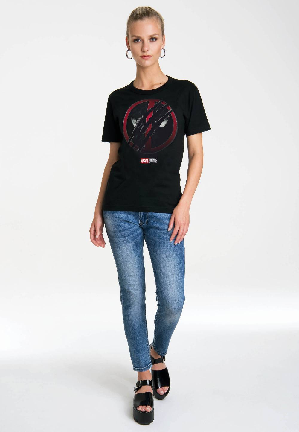 Logoshirt Deadpool & Wolverine - Marvel Comics - T-Shirt Print - Damen Weihnachtsangebot