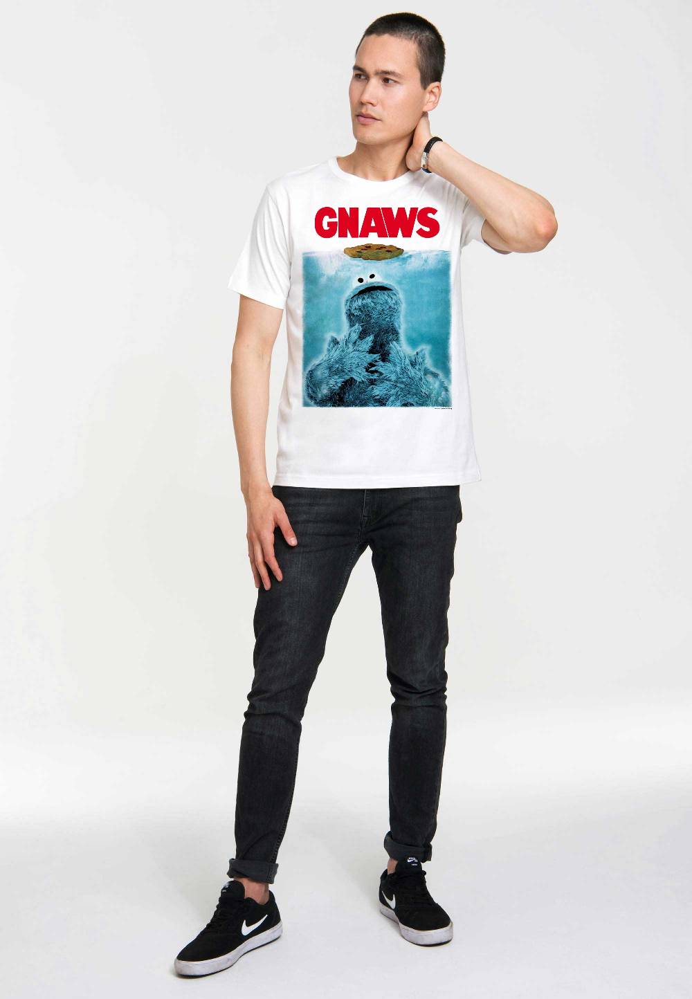 Logoshirt Sesamstrasse - Krümelmonster - GNAWS - T-Shirt Print - Herren Top Angebot