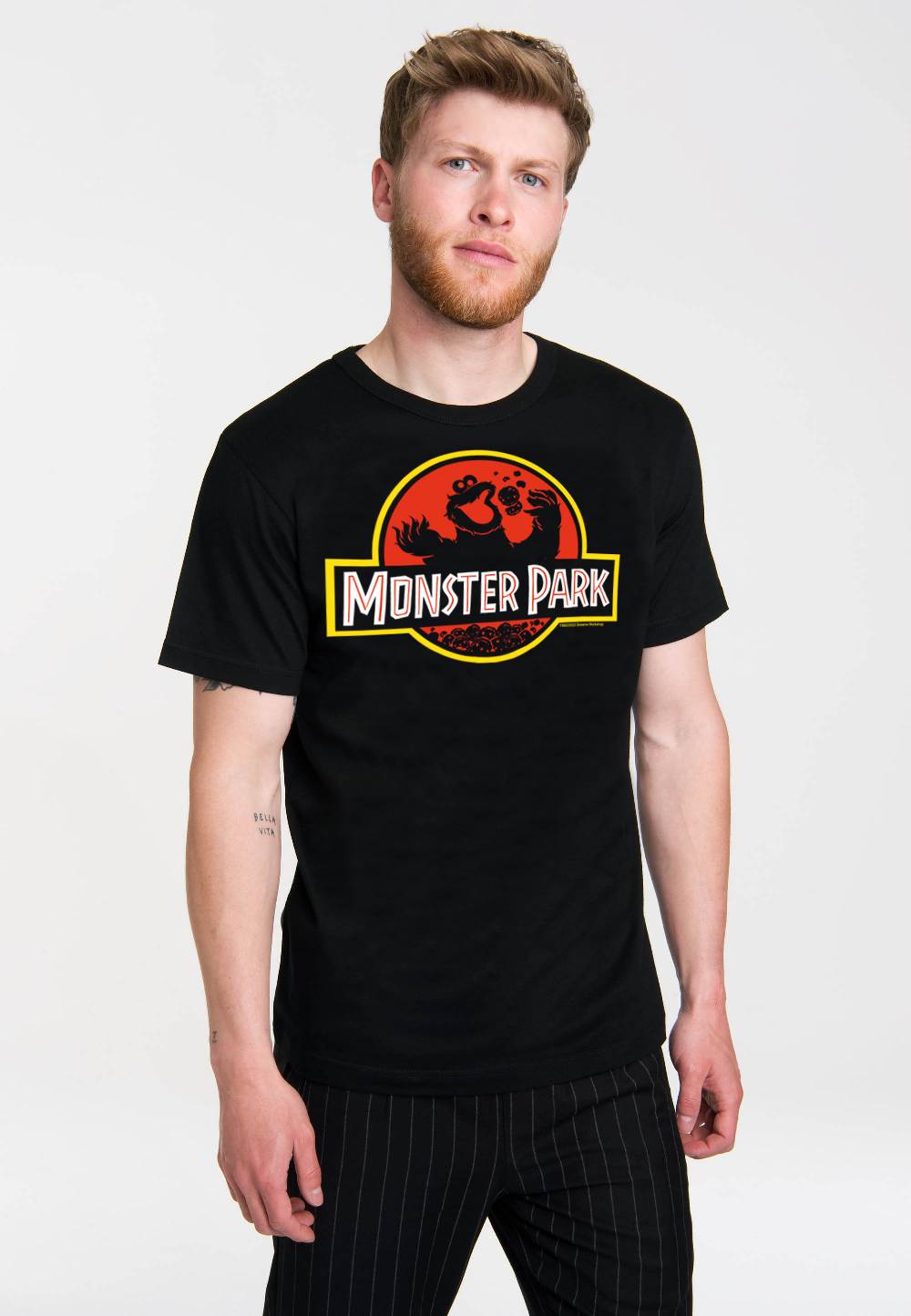 Logoshirt Sesamstrasse - Krümelmonster - Monster Park - T-Shirt Print - Herren Saisonale Angebote