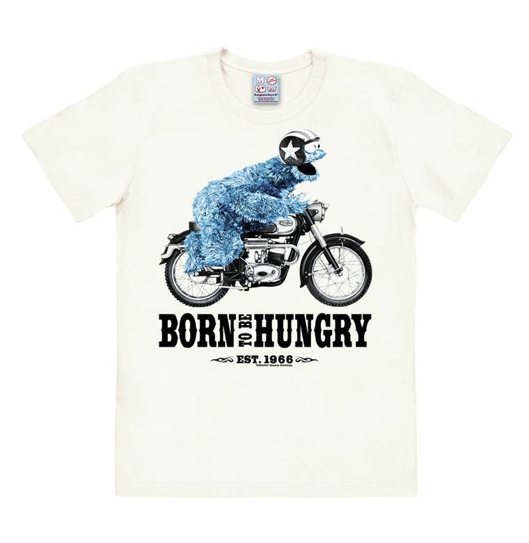 Logoshirt Krümelmonster | Born To Be Hungry | Easy Fit Herren T-Shirt Super Sparpreis