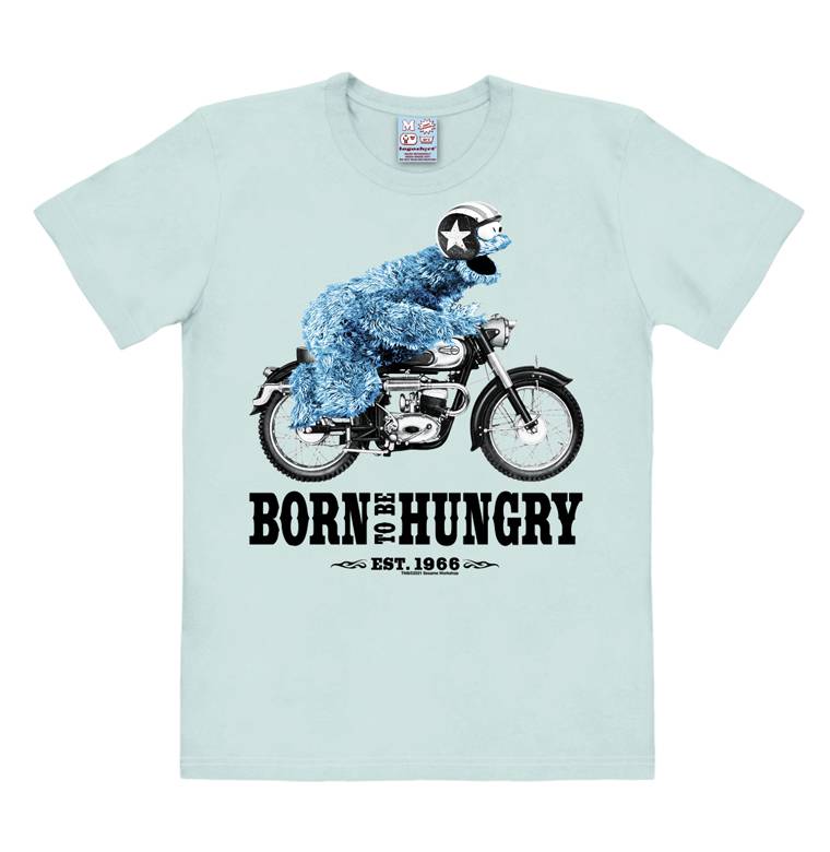 Logoshirt Krümelmonster | Born To Be Hungry | Easy Fit Herren T-Shirt Super Sparpreis
